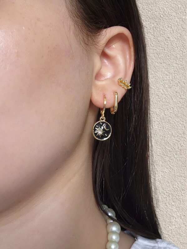 Black Night Sky Earrings