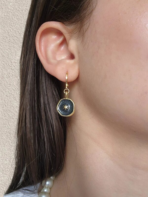 Black Starry Night Earrings