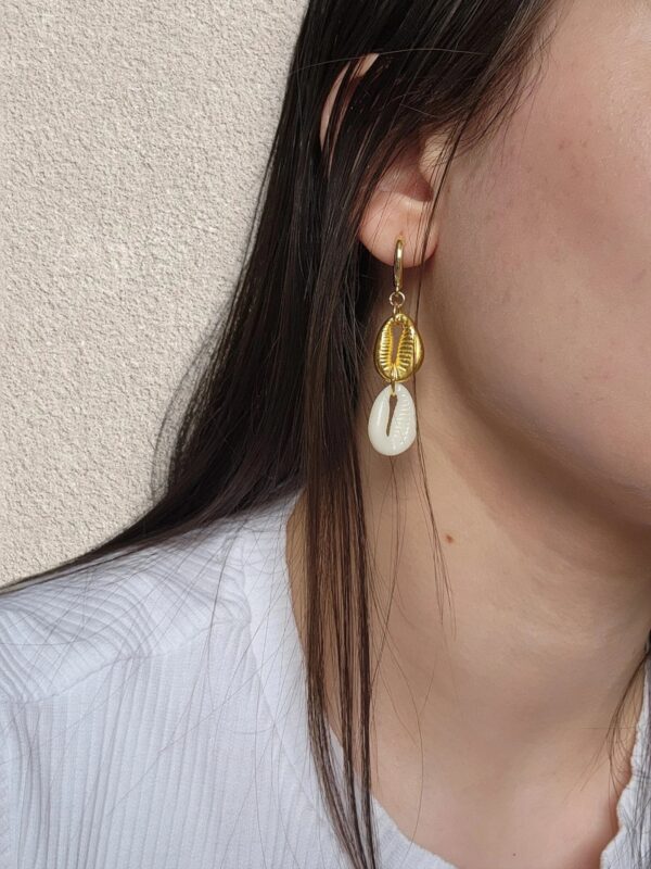 Double Sea shell Earrings