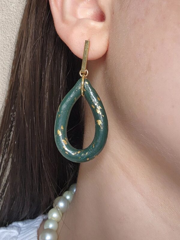 Green Drop Earrings