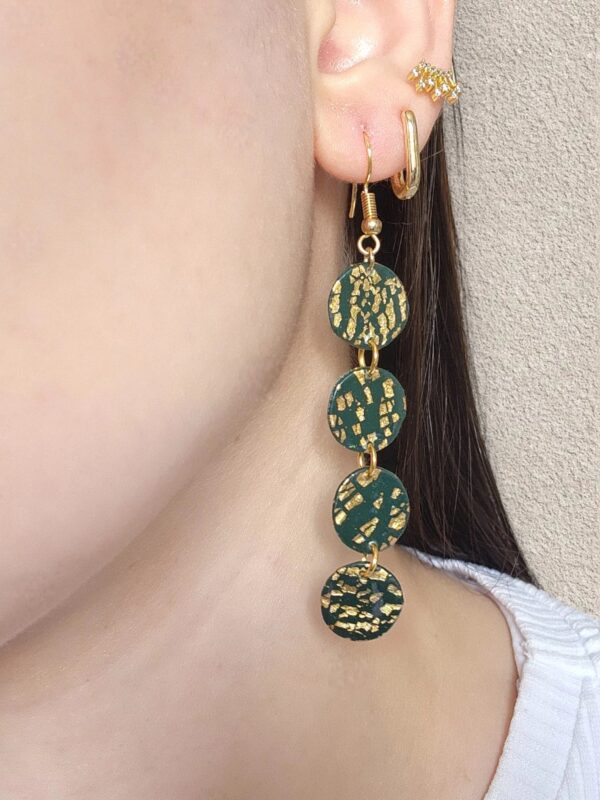 Green Dangle Earrings