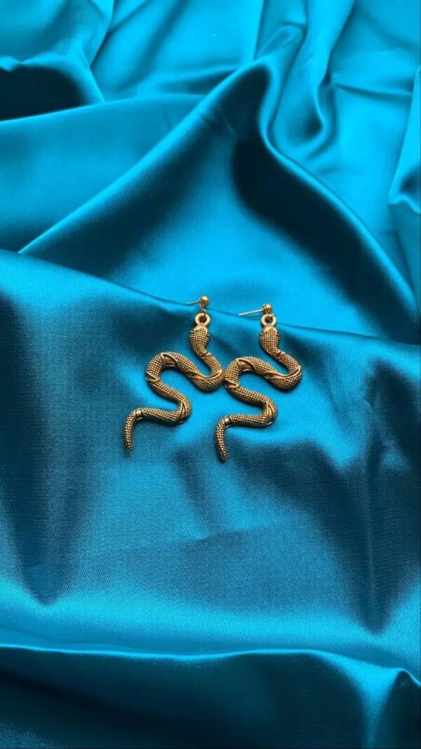 Gold Snake Earrings