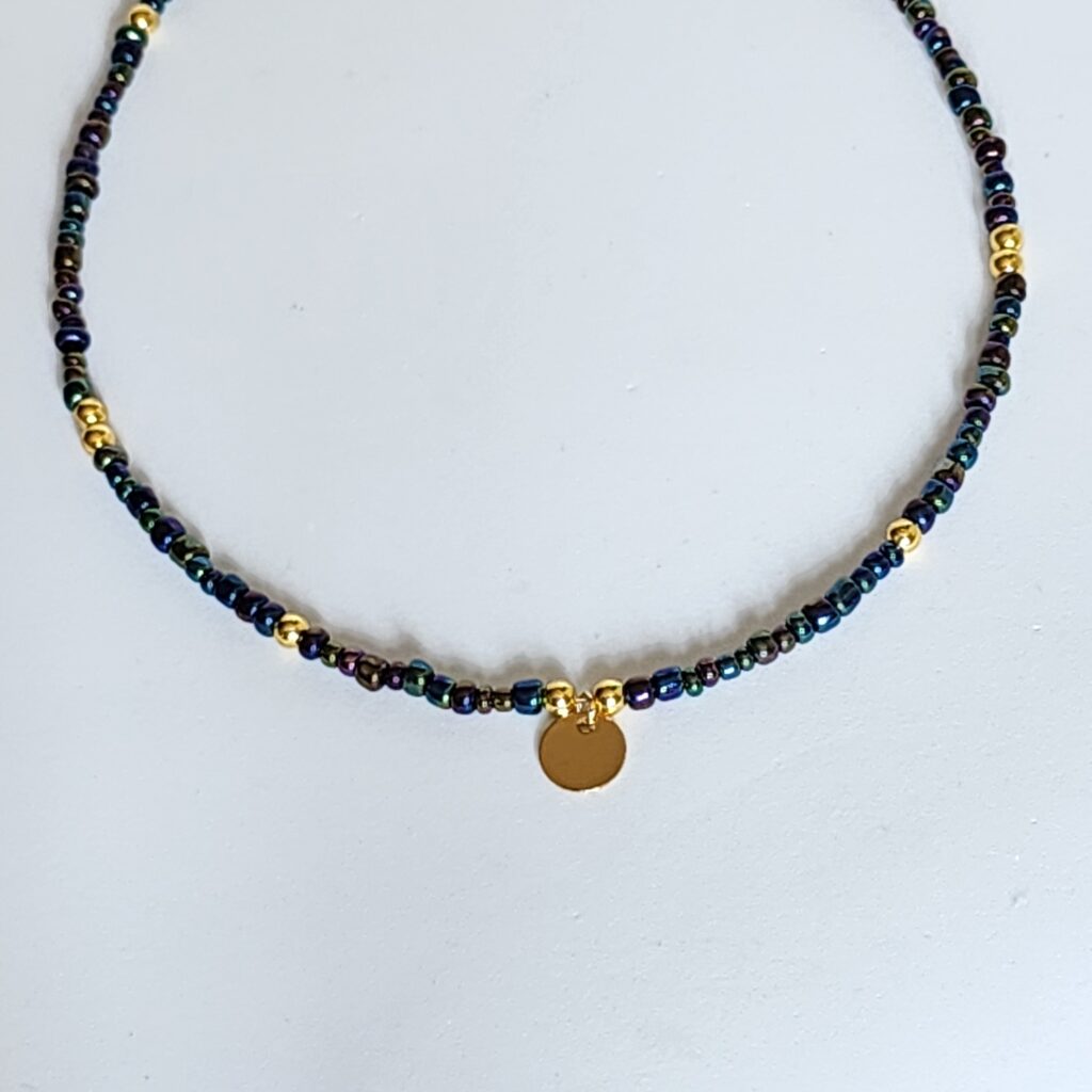 Multi Gold and blue Necklace