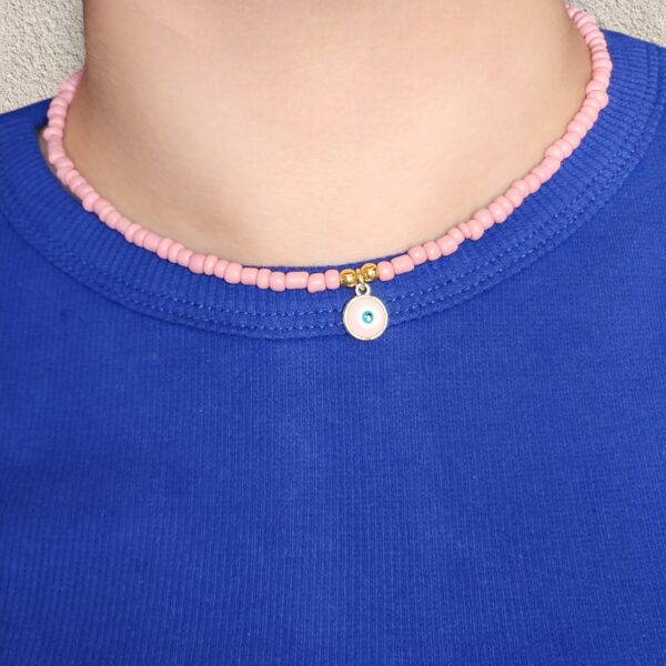 Pink eye Necklace